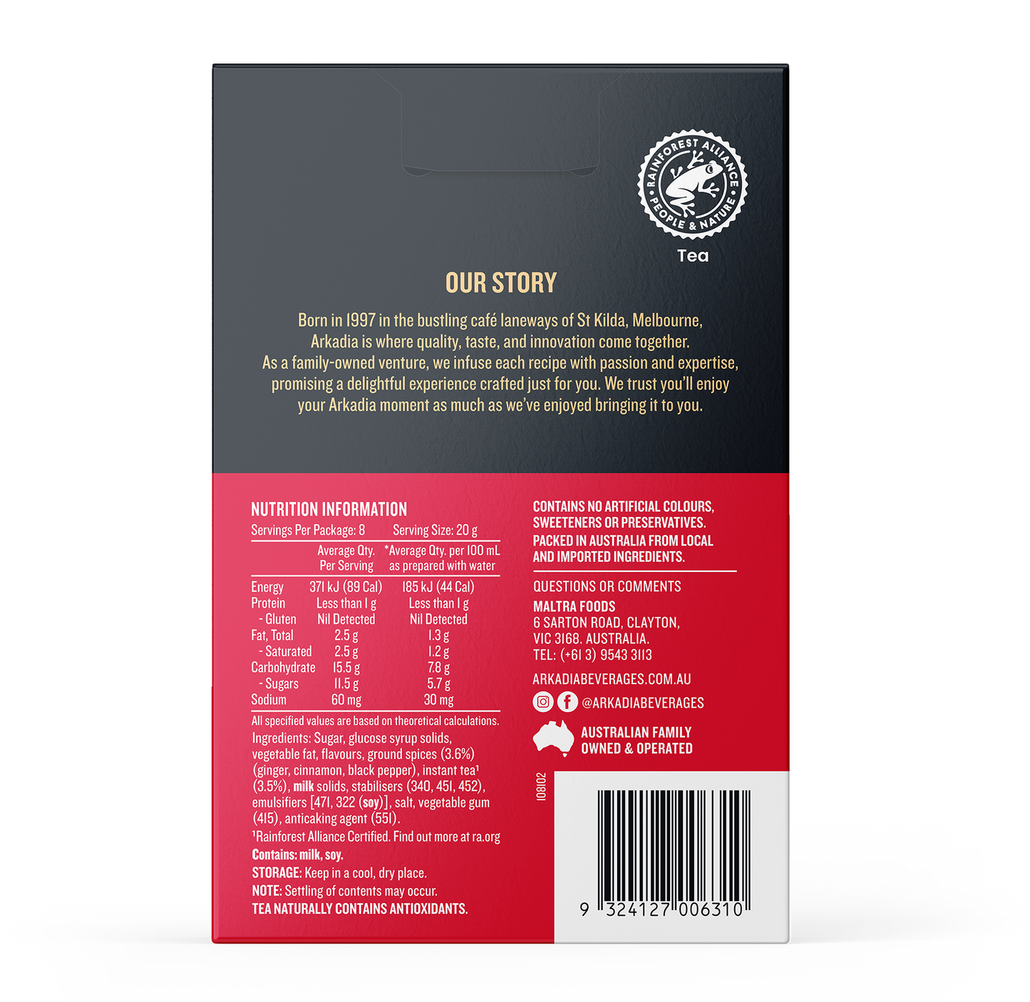Arkadia Chai Extra Spice 8 Pack