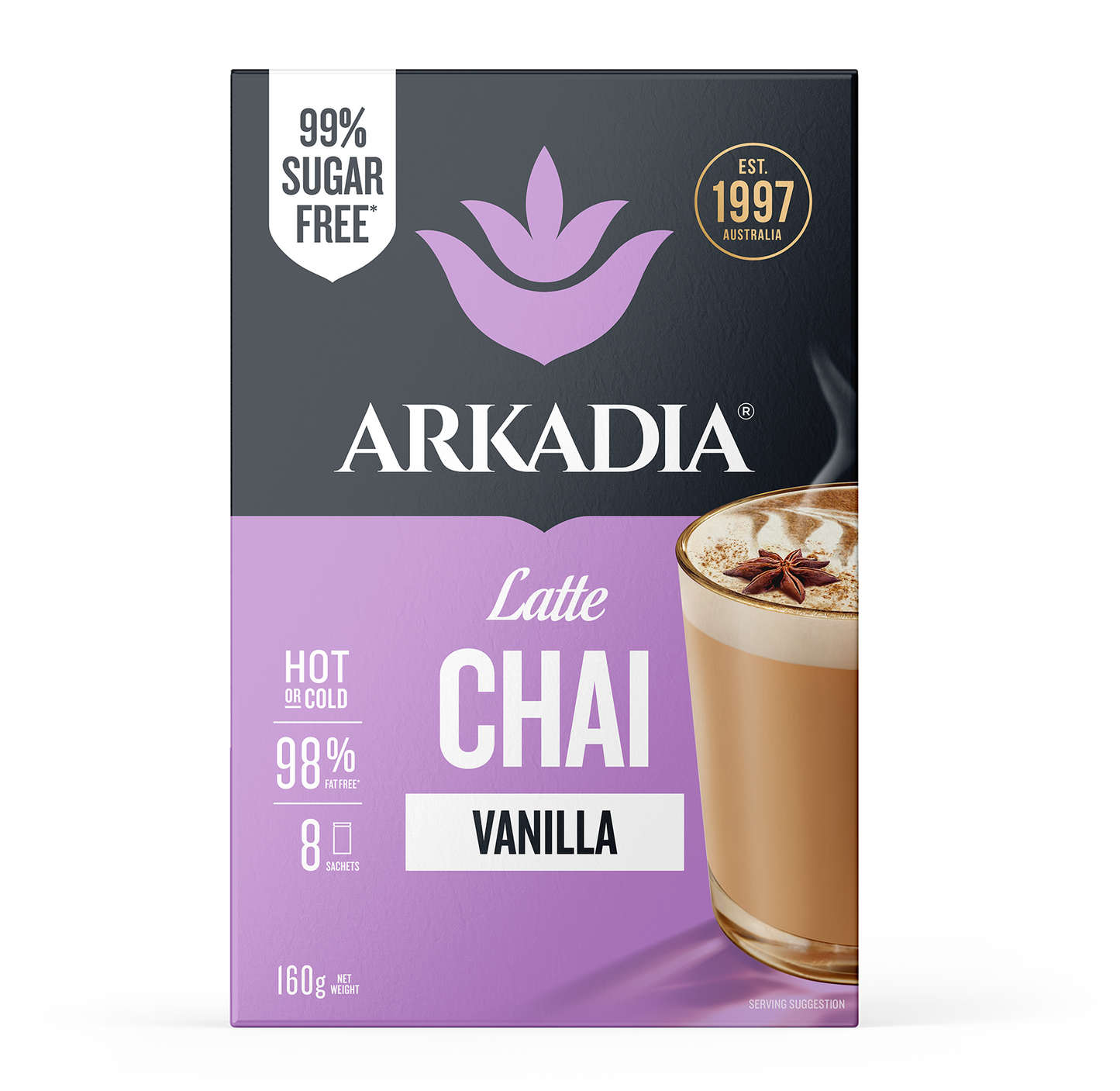 Arkadia Chai Vanilla 99% Sugar Free 8 Pack