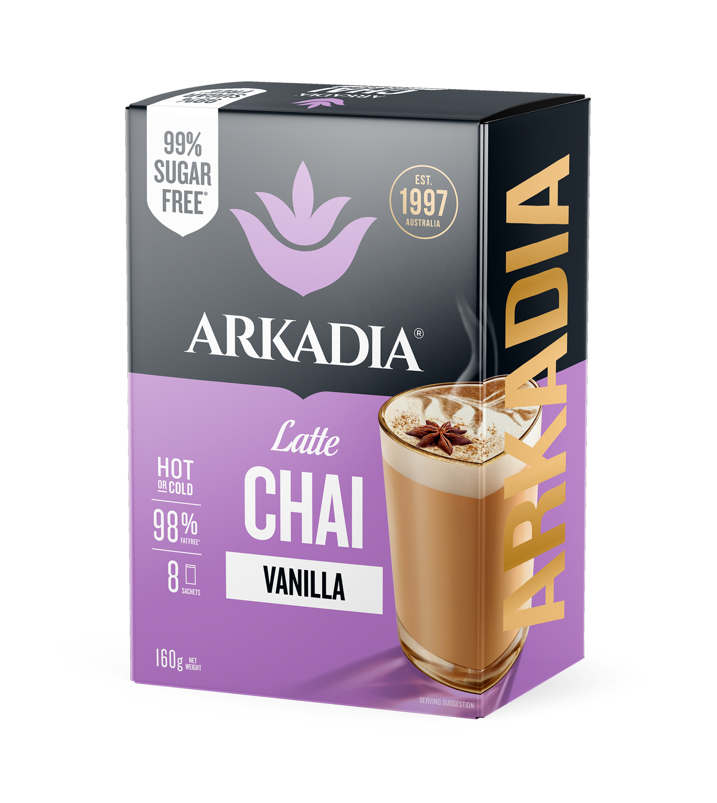 Arkadia Chai Vanilla 99% Sugar Free 8 Pack