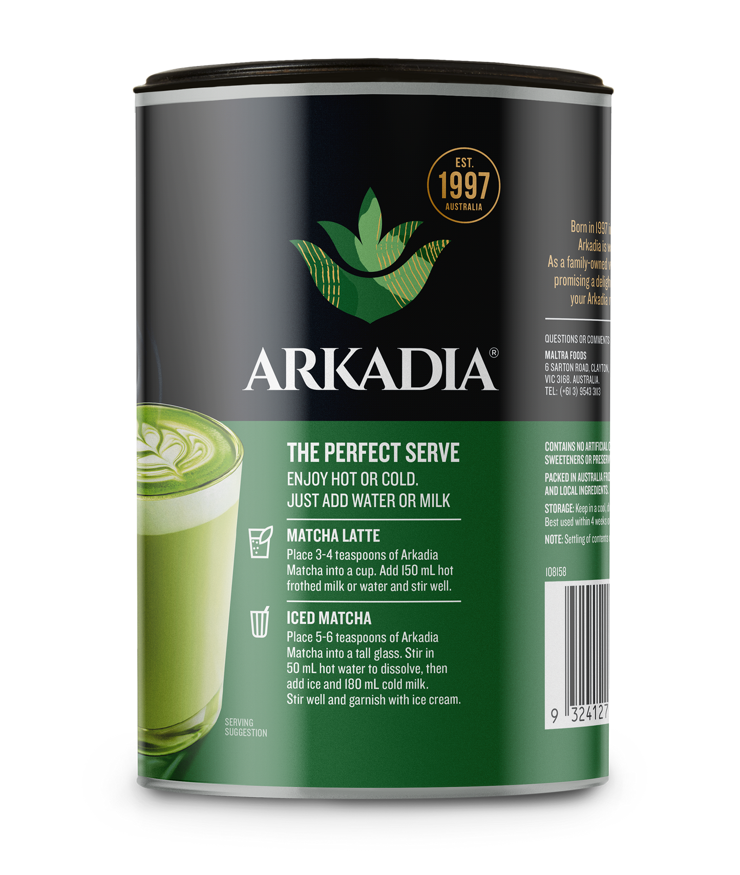 Arkadia Matcha Latte Original 220g