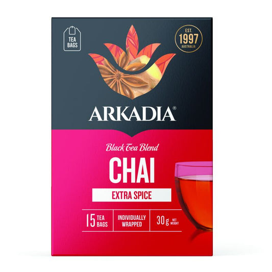 Arkadia Chai Extra Spice Tea Bags 15 Pack