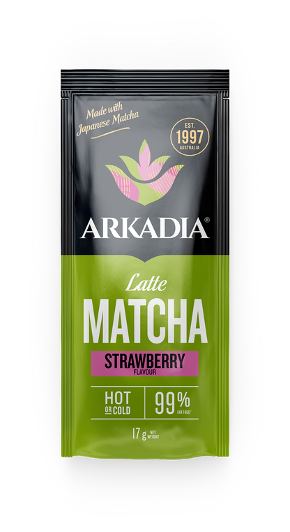 Arkadia Matcha Latte Strawberry Sachet 8 Pack
