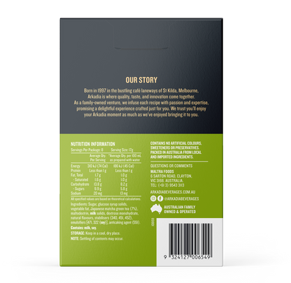 Arkadia Matcha Latte Strawberry Sachet 8 Pack
